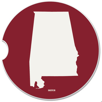 State of Alabama Car Coaster