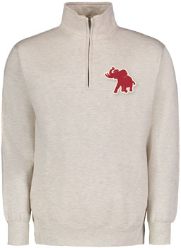 Pachyderm Distressed Patch Quarter-Zip Pullover